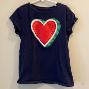 GAP - girls short sleeve t-shirt.  size large.  Watermelon image.  Navy